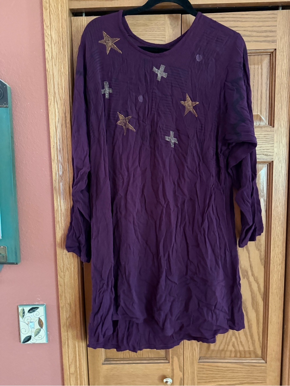 Women’s Purple Star-Accent Long Sleeve Tunic